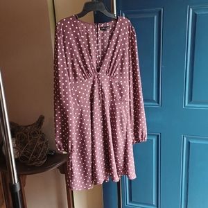 Soft Plum polka dot dress